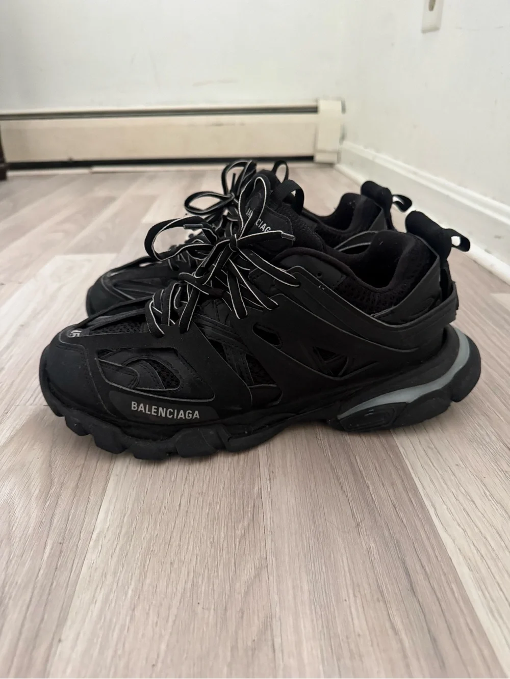 Balenciaga Black Men's Trail-Style Sneakers
